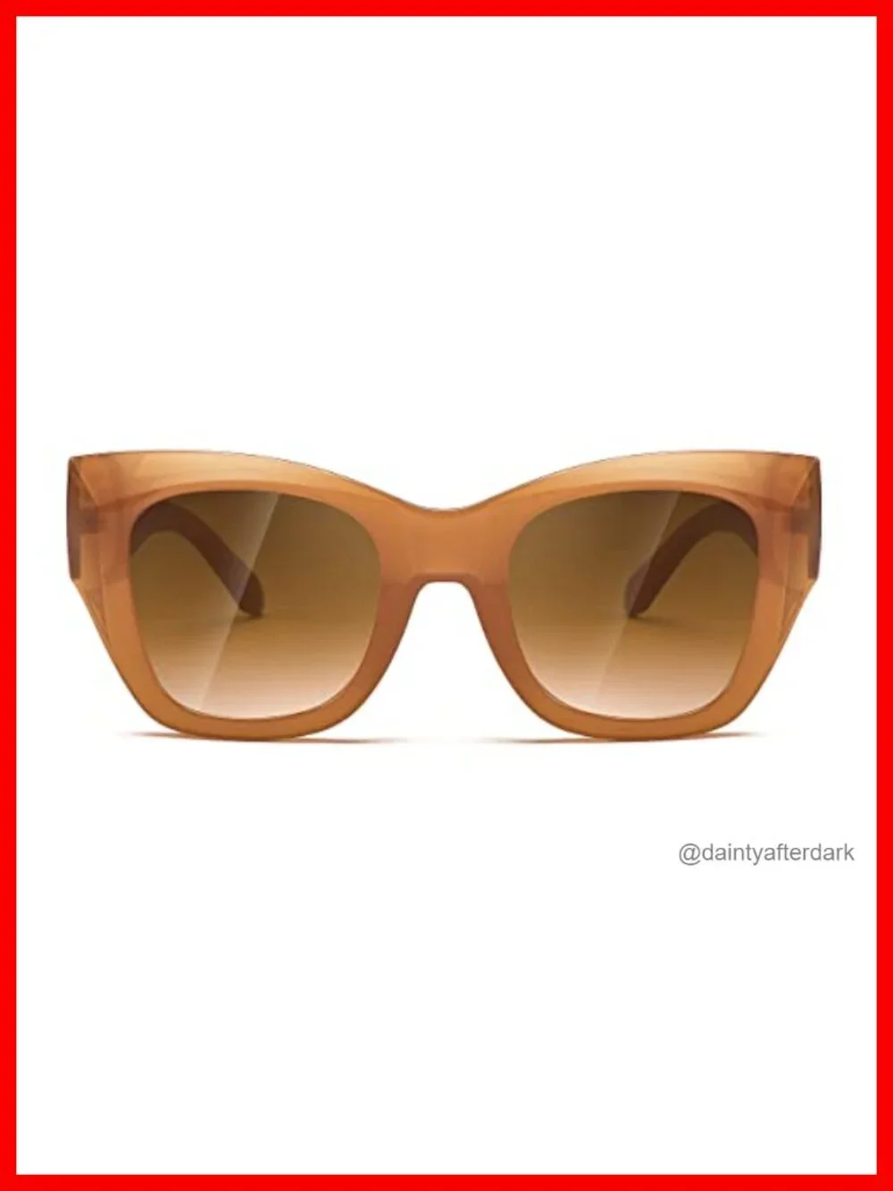 Oversized Cat Eye Sunglasses Retro Thick Frame UV400 Protection